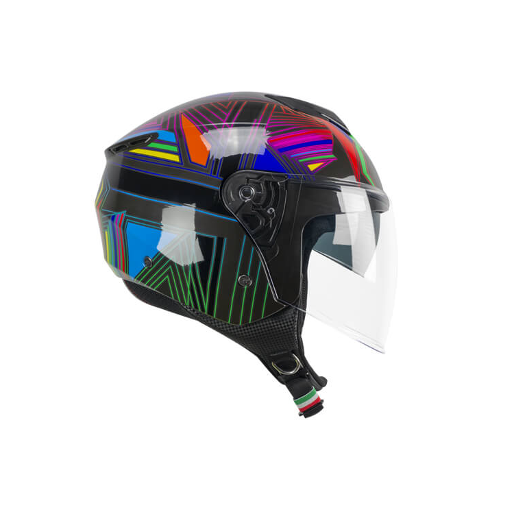 CASCO JET 126S IPER DISCO GRAFITE VERDE FUCSIA | CGM