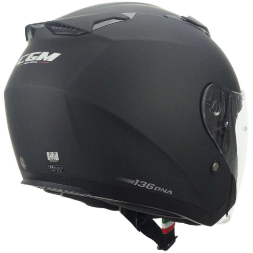 CASCO JET 136A DNA MONO NERO OPACO | CGM