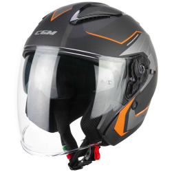 CASCO JET 136S DNA APACHE GRAFITE ARANCIONE OPACO | CGM