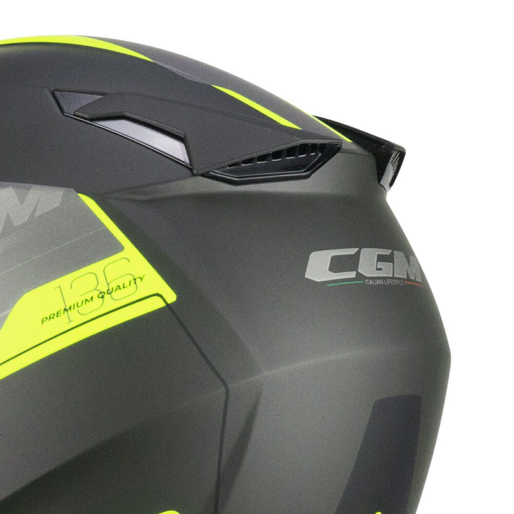 CASCO JET 136S DNA APACHE GRAFITE GIALLO FLUO OPACO | CGM