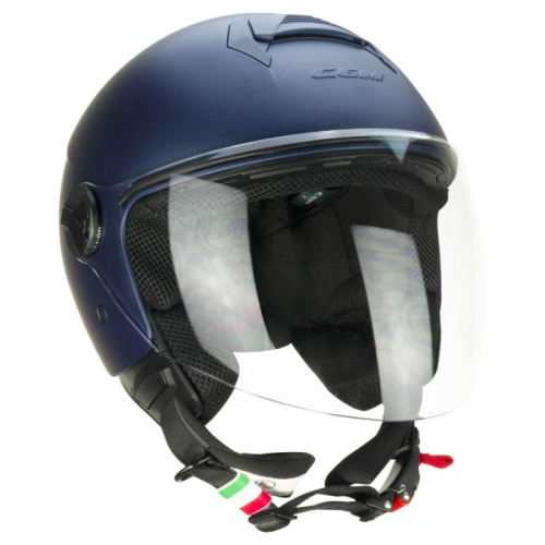 CASCO JET 167A FLO MONO BLU SATINATO LUNGA | CGM