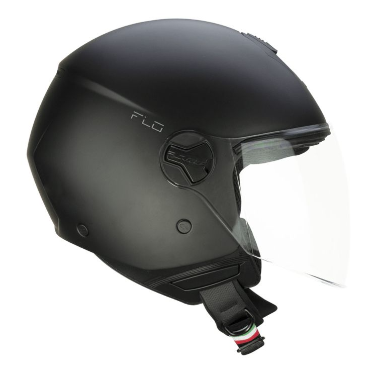 CASCO JET 167A FLO MONO NERO OPACO LUNGA | CGM
