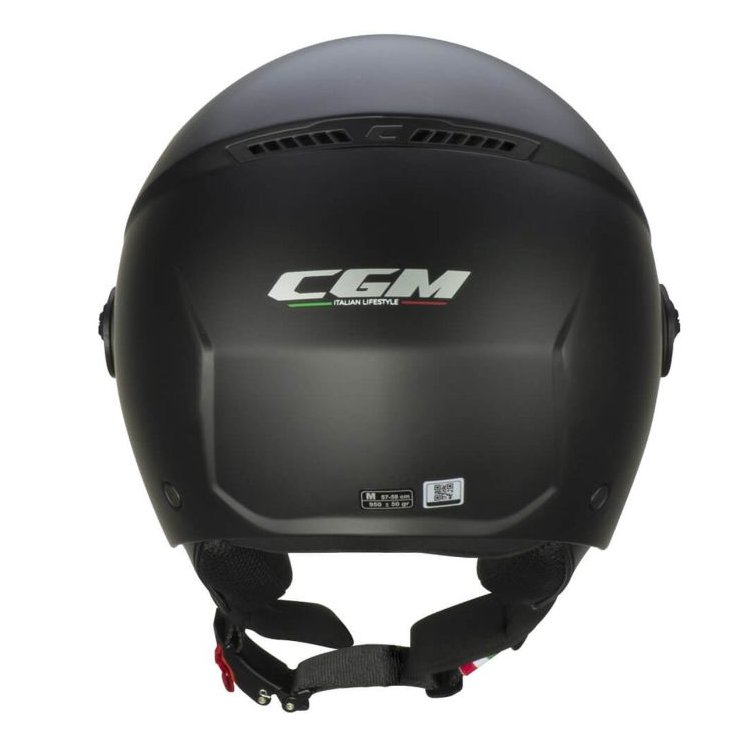CASCO JET 167A FLO MONO NERO OPACO LUNGA | CGM