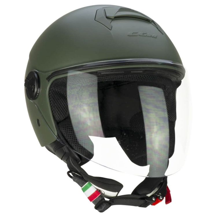 CASCO JET 167A FLO MONO VERDE OPACO LUNGA | CGM