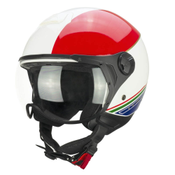 CASCO JET 167I FLO ITALIA BIANCO VERDE ROSSO SAGOMATA | CGM