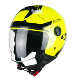 CASCO JET 167X FLO TECH GIALLO FLUO NERO LUNGA | CGM