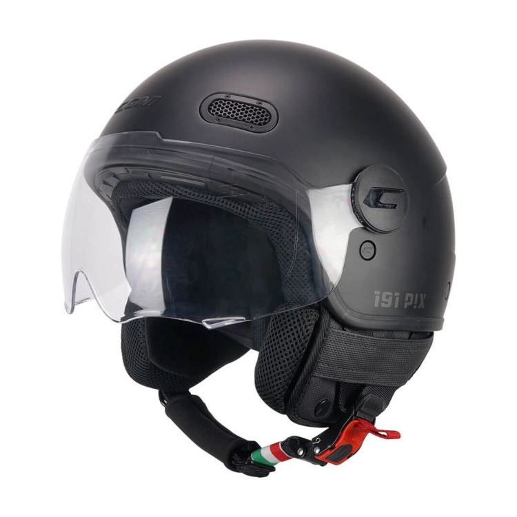 CASCO JET 191A PIX MONO NERO OPACO SAGOMATA | CGM
