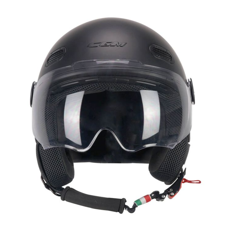 CASCO JET 191A PIX MONO NERO OPACO SAGOMATA | CGM