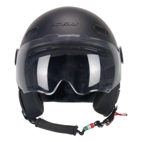 CASCO JET 191A PIX MONO NERO OPACO SAGOMATA | CGM