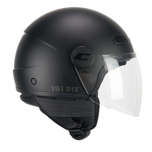 CASCO JET 191A PIX MONO NERO OPACO SAGOMATA | CGM
