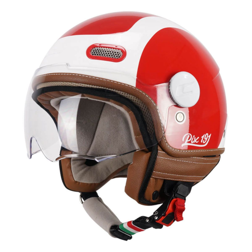 CASCO JET 191G PIX SPRINT ROSSO BIANCO SAGOMATA | CGM
