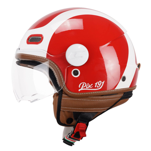 CASCO JET 191G PIX SPRINT ROSSO BIANCO SAGOMATA | CGM