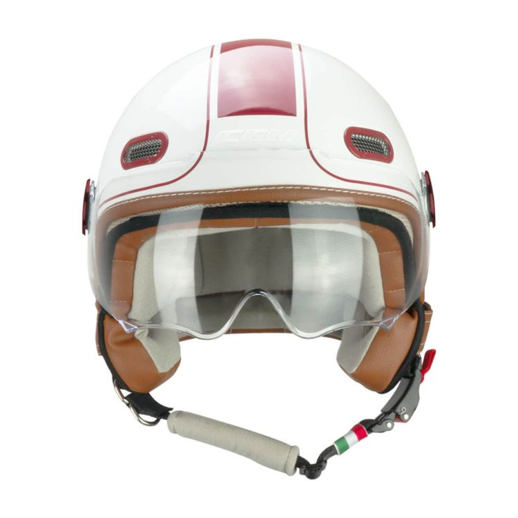 CASCO JET 191V PIX VINTAGE BIANCO BORDEAUX SAGOMATA | CGM
