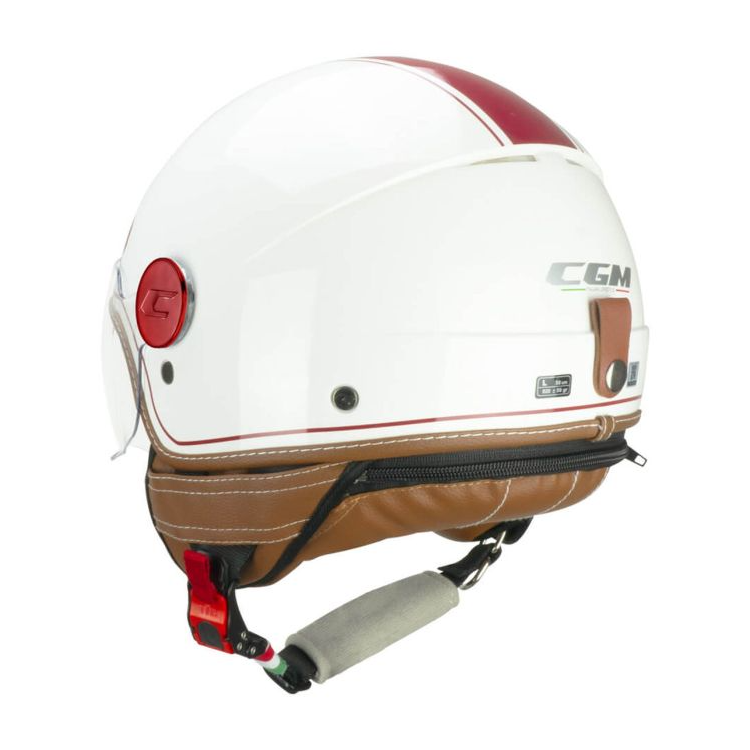 CASCO JET 191V PIX VINTAGE BIANCO BORDEAUX SAGOMATA | CGM