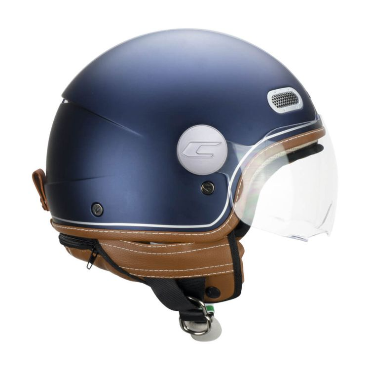 CASCO JET 191V PIX VINTAGE BLU ARGENTO SATINATO SAGOMATA | CGM