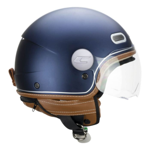 CASCO JET 191V PIX VINTAGE BLU ARGENTO SATINATO SAGOMATA | CGM