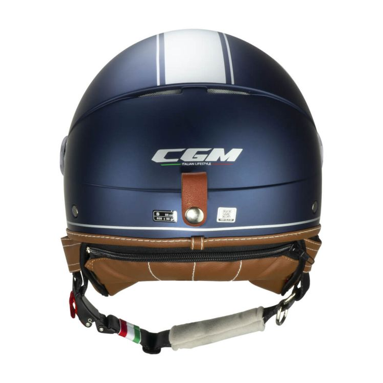 CASCO JET 191V PIX VINTAGE BLU ARGENTO SATINATO SAGOMATA | CGM