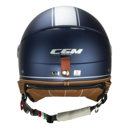 CASCO JET 191V PIX VINTAGE BLU ARGENTO SATINATO SAGOMATA | CGM