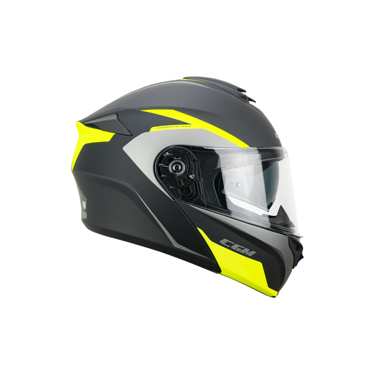 CASCO MODULARE 568G BER DRESDA GRAFITE GIALLO FLUO OPACO | CGM