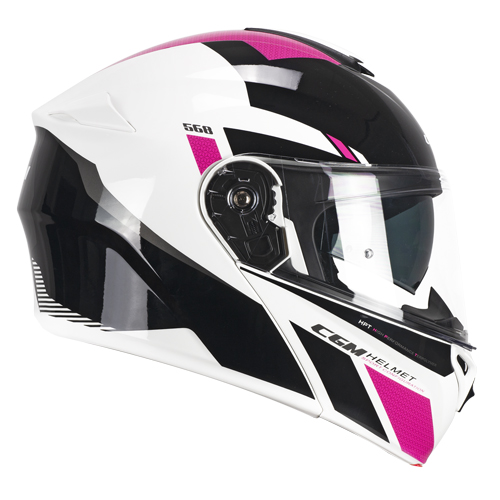 CASCO MODULARE 568S BER SPORT NERO FUCSIA FLUO | CGM