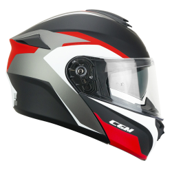 CASCO MODULARE 568X BER CITY GRAFITE ROSSO SATINATO | CGM