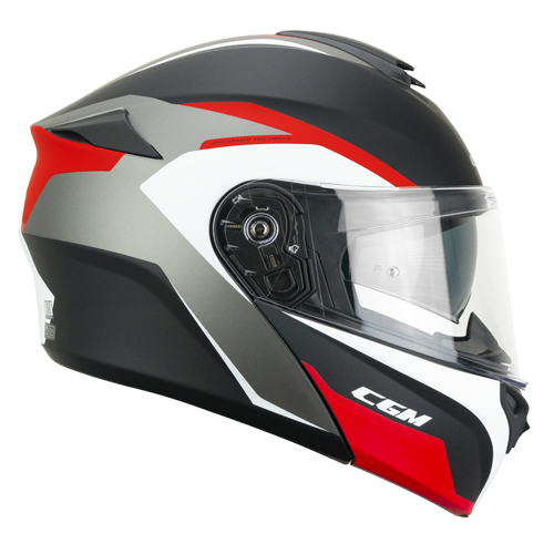 CASCO MODULARE 568X BER CITY GRAFITE ROSSO SATINATO | CGM