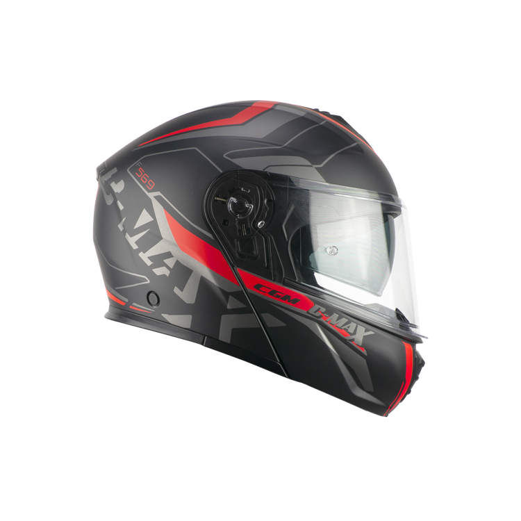CASCO MODULARE 569G C-MAX CITY NERO ROSSO OPACO | CGM