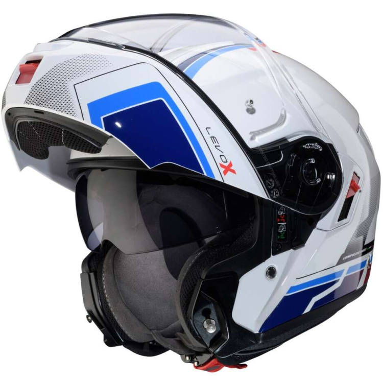 CASCO MODULARE LEVO X ELITE WHITE RED BLUE LIGHT BLUE | CABERG