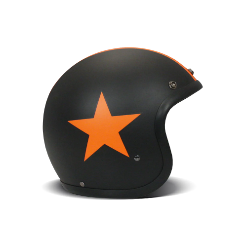 CASCO JET  RETRO STAR ORANGE | DMD HELMETS
