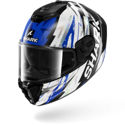 CASCO INTEGRALE SPARTAN RS HIBOLT BLACK BLUE CHROM | SHARK HELMETS