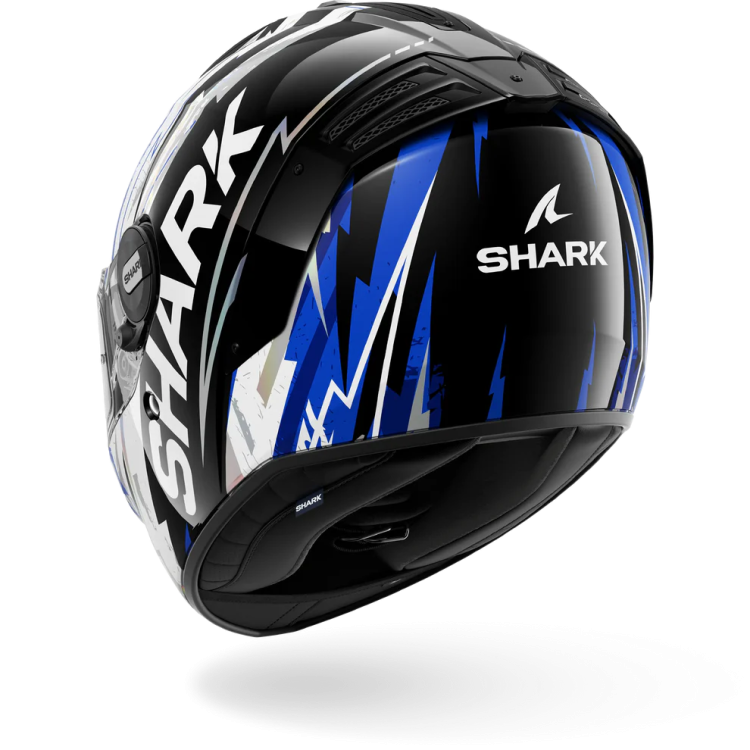 CASCO INTEGRALE SPARTAN RS HIBOLT BLACK BLUE CHROM | SHARK HELMETS