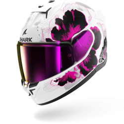 CASCO INTEGRALE D-SKWAL 3 MAYFER  WHITE VIOLET ANTHRACITE | SHARK HELMETS