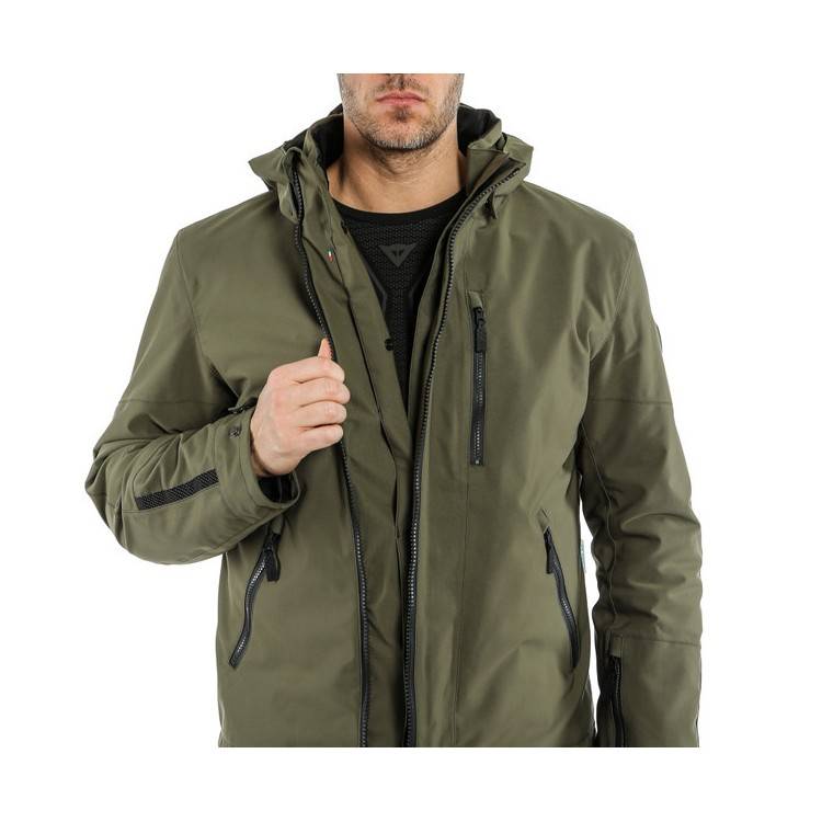 MAYFAIR D-DRY JACKET-70C-BLACK/GRAPE-LEAF/GRAPE-LEAF DAINESE