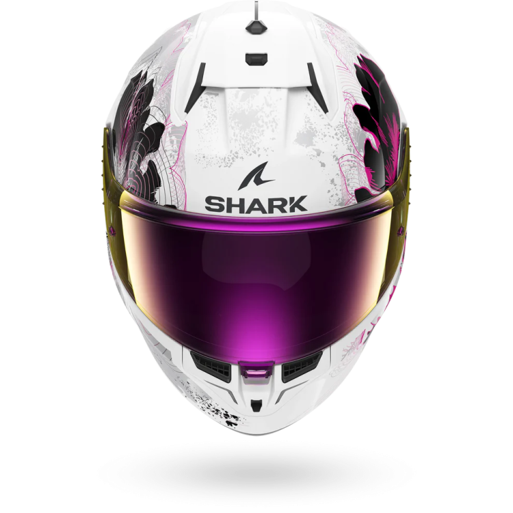 CASCO INTEGRALE D-SKWAL 3 MAYFER  WHITE VIOLET ANTHRACITE | SHARK HELMETS