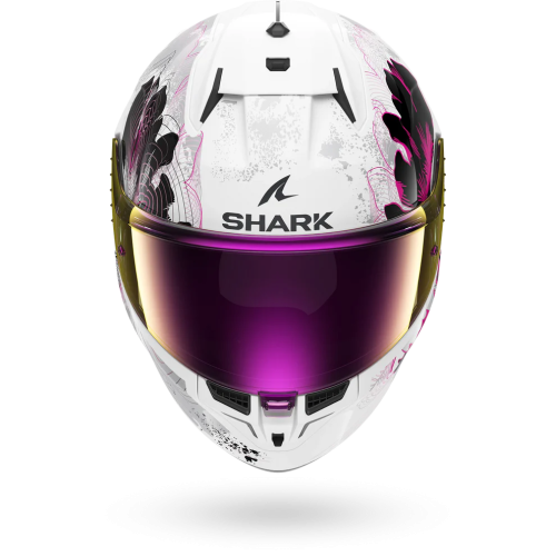 CASCO INTEGRALE D-SKWAL 3 MAYFER  WHITE VIOLET ANTHRACITE | SHARK HELMETS