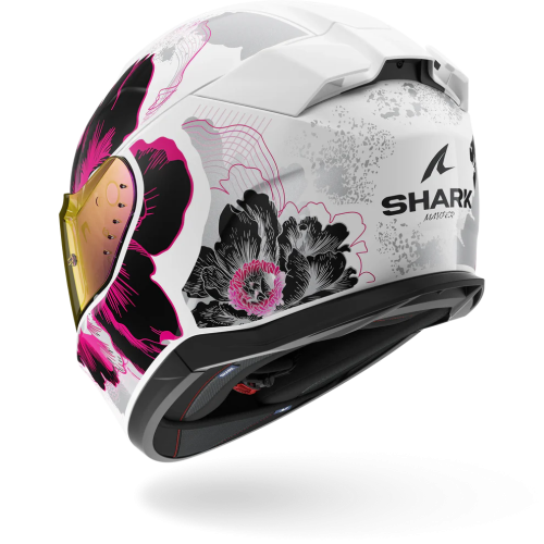 CASCO INTEGRALE D-SKWAL 3 MAYFER  WHITE VIOLET ANTHRACITE | SHARK HELMETS