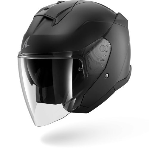 CASCO JET SKWAL JET BLANK MAT BLACK  MAT | SHARK HELMETS
