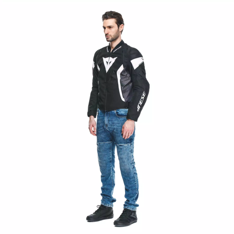 AVRO 5 TEX JACKET BLACK WHITE BLACK | DAINESE