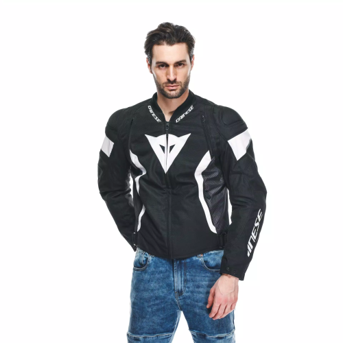 AVRO 5 TEX JACKET BLACK WHITE BLACK | DAINESE