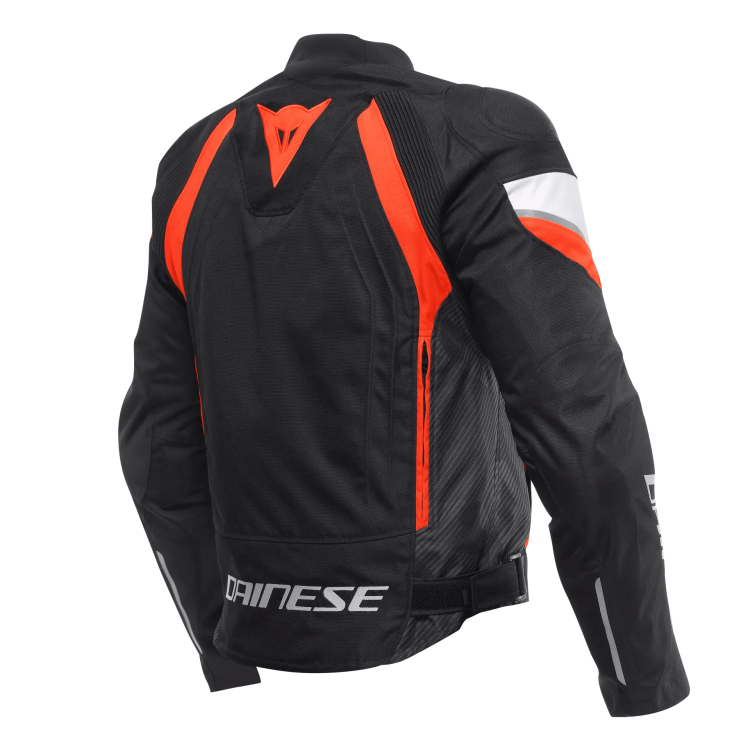 AVRO 5 TEX JACKET BLACK RED-FLUO WHITE | DAINESE