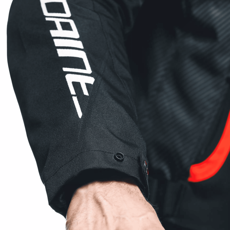 AVRO 5 TEX JACKET BLACK RED-FLUO WHITE | DAINESE