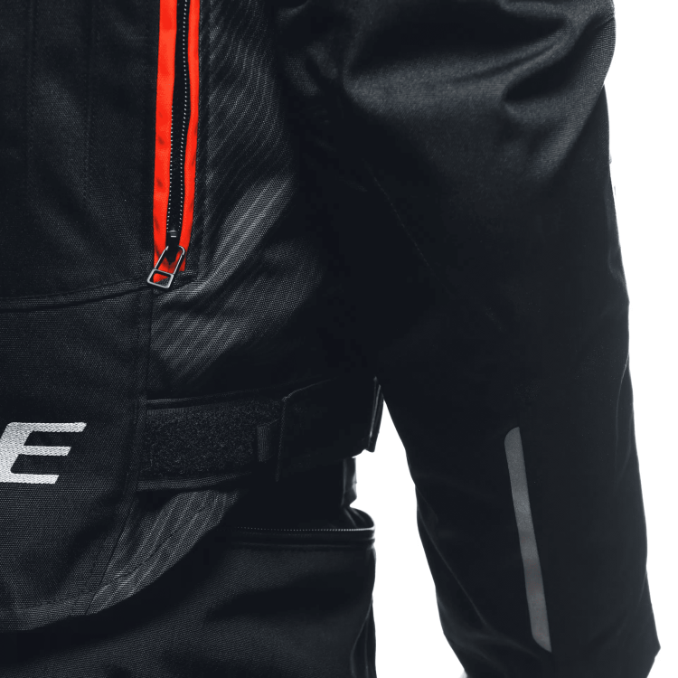 AVRO 5 TEX JACKET BLACK RED-FLUO WHITE | DAINESE