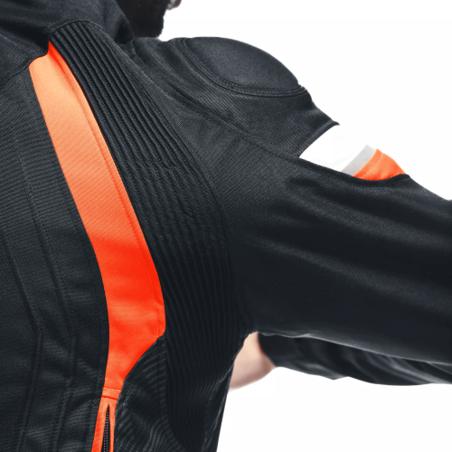 AVRO 5 TEX JACKET BLACK RED-FLUO WHITE | DAINESE
