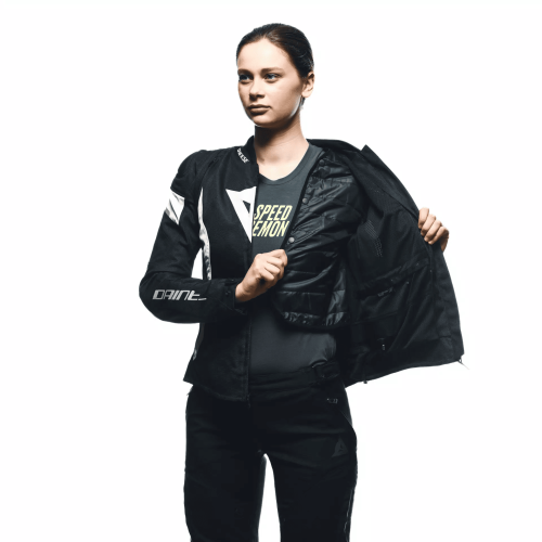 AVRO 5 TEX JACKET WMN BLACK WHITE BLACK | DAINESE