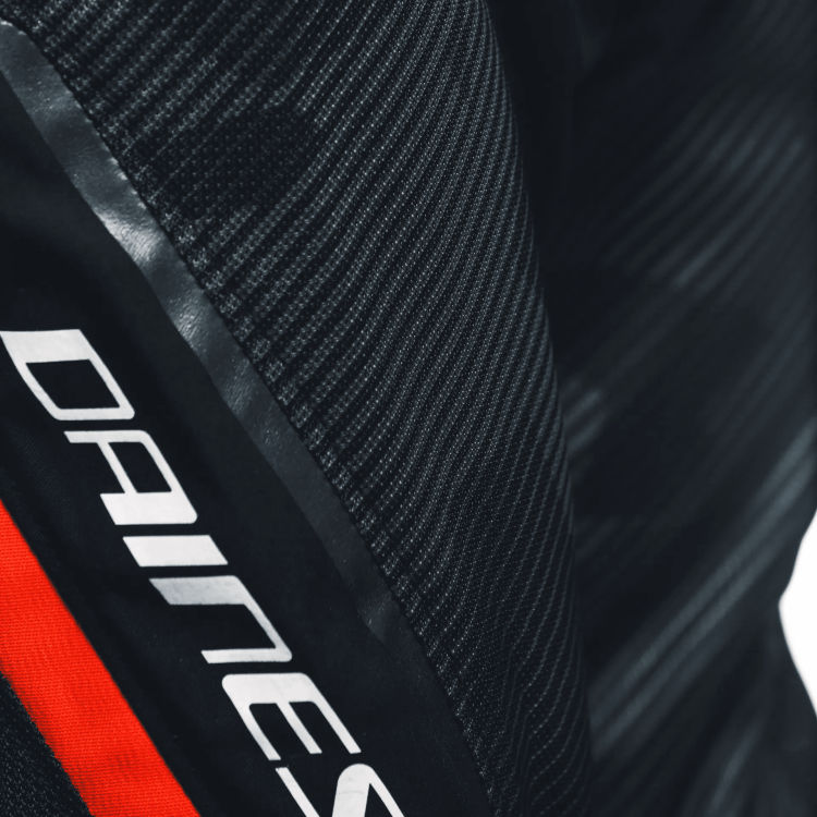 DRAKE 2 SUPER AIR TEX PANTS BLACK ANTHRACITE RED-FLUO | DAINESE