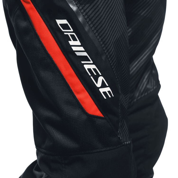 DRAKE 2 SUPER AIR TEX PANTS BLACK ANTHRACITE RED-FLUO | DAINESE
