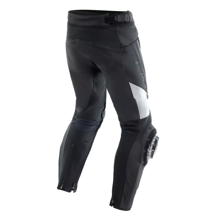 PANTALONI DELTA 4 LEATHER PANTS BLACK WHITE | DAINESE