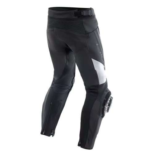 PANTALONI DELTA 4 LEATHER PANTS BLACK WHITE | DAINESE