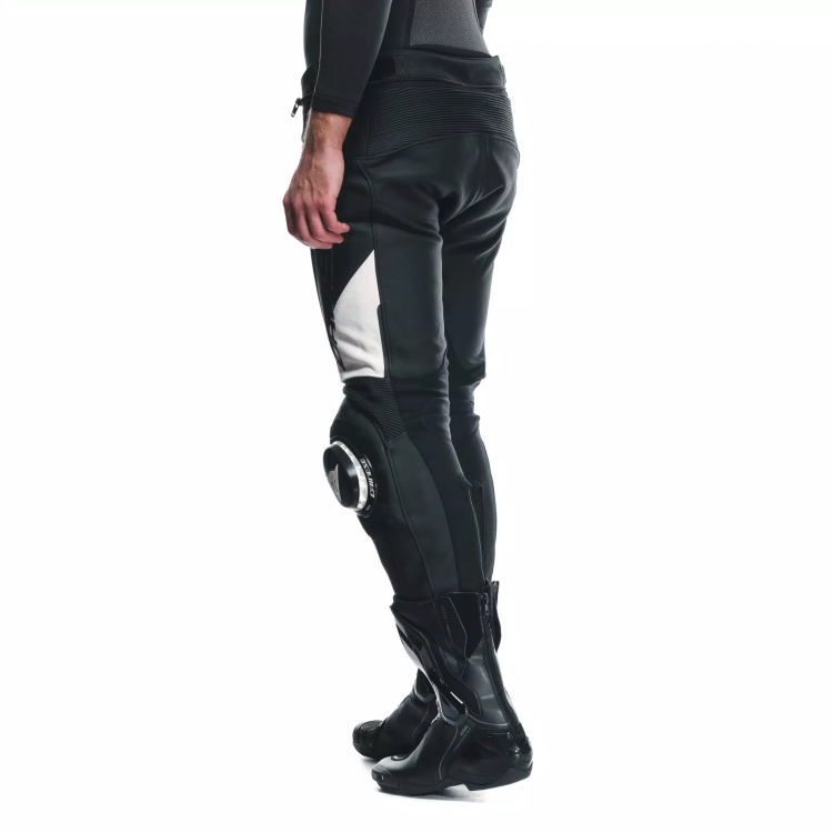 PANTALONI DELTA 4 LEATHER PANTS BLACK WHITE | DAINESE