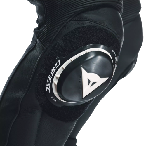 PANTALONI DELTA 4 LEATHER PANTS BLACK WHITE | DAINESE